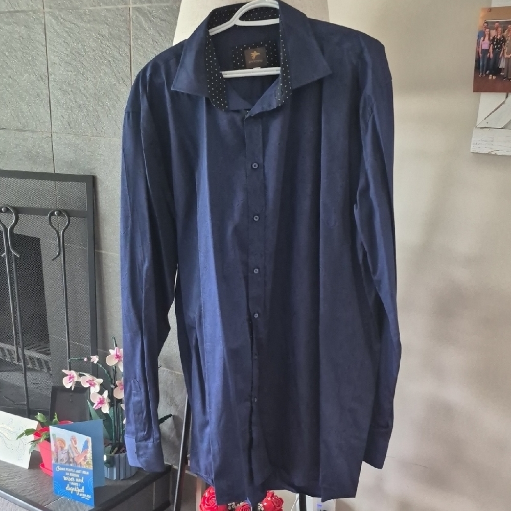 Ettore Sottsass Navy Button-Down Shirt